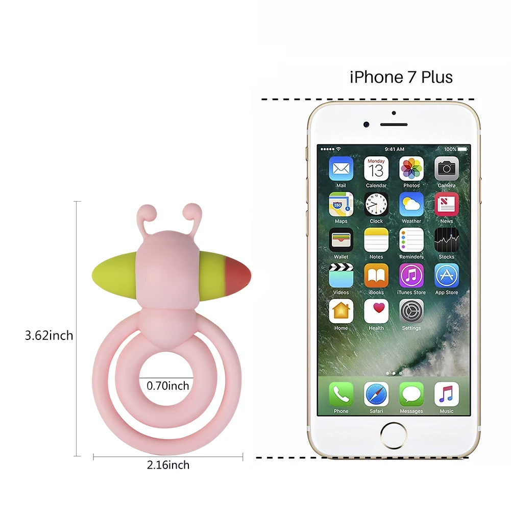 Little Bee Vibrating Sex Ring Medical Silicone Anti-Premature Ejaculation Penis Ring Cock Ring For Men