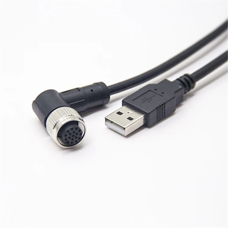 M12 USB-кабель «Мама» «папа» водонепроницаемый разъем штырь камеры провод Micro MINI IP67 RS485 RS232 2 5 8 4Pin 5P 12Pin 17Pin A