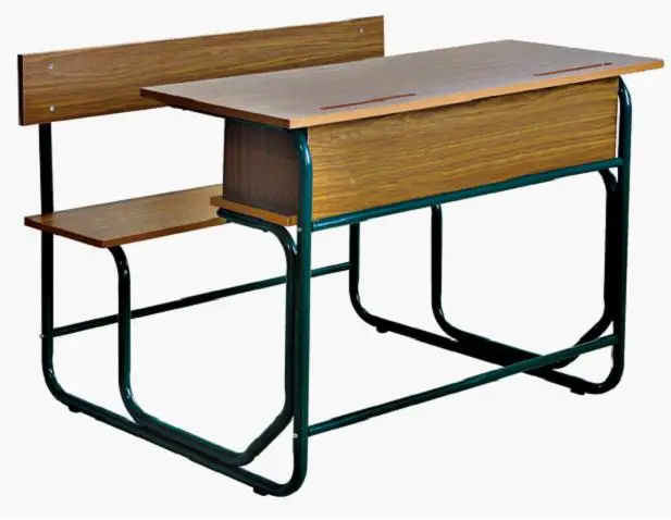 Single metal MDF modern comfortable steel student classroom desk and chair with pencil groove