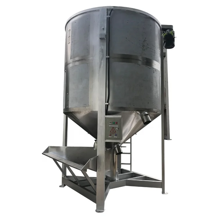 Easy to operate Plastic PVC Stainless steel  vertical conical  plastic pellet mixer