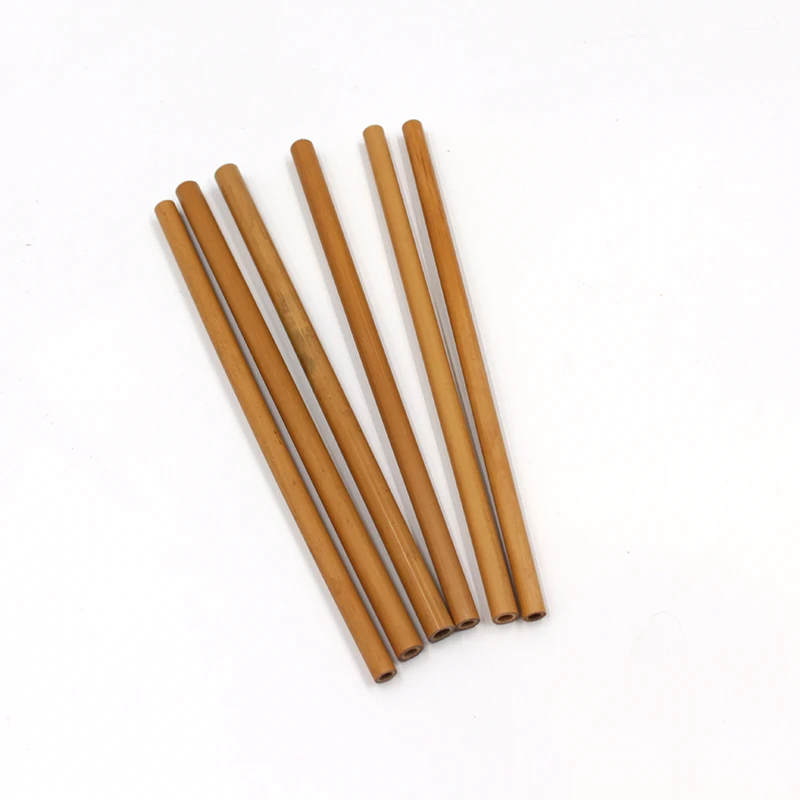 Eco friendly reusable natural color bamboo straws for drinking