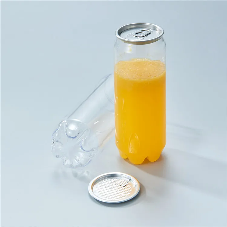 Wholesales Ring-pull Can Drink Tea Juice Milk Container Plastic Beverage Bottle