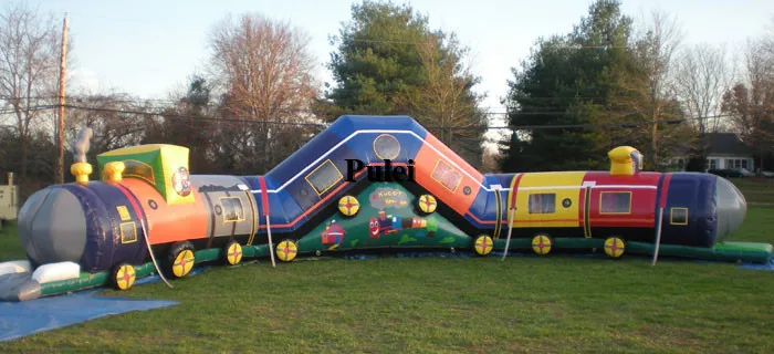 Забавная Экспресс-станция надувные игрушки надувной батут замок задний двор прыгающие замки прыгающий домик