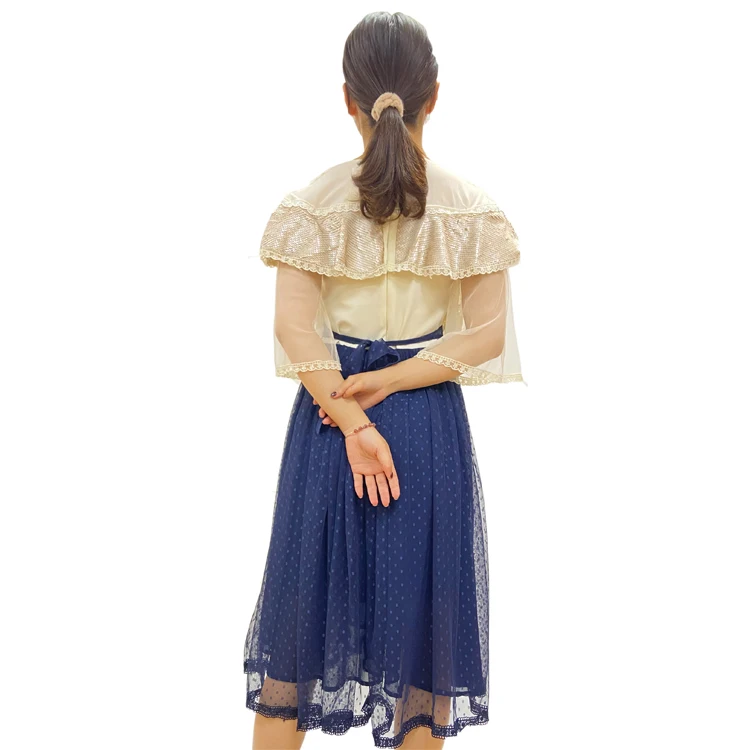 Morocco Turkish Ramadan Muslim Latest Clothes Kids Clothing Lovely Lace Flower Party Easter Girl Dress