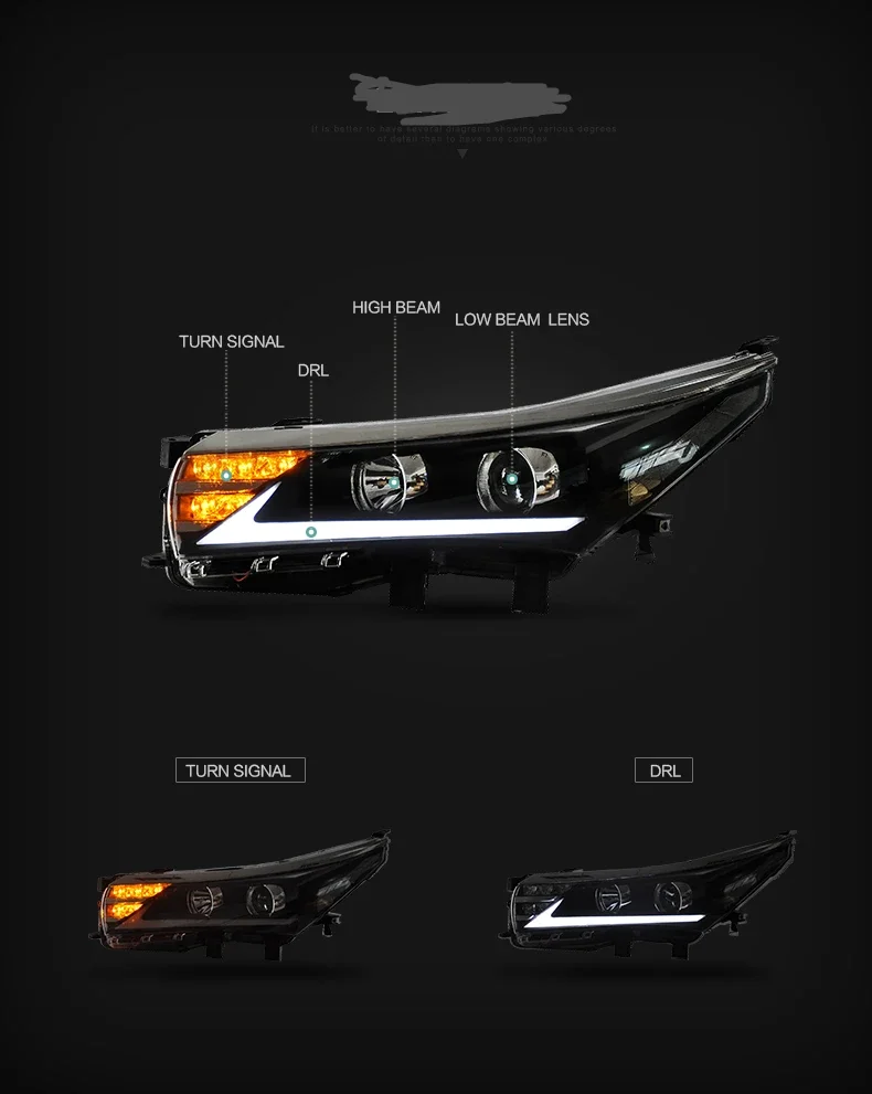 Guwo LED PP + ABS фара YAA-KLL-0251-GNLZ для Защитные чехлы сидений сшитые специально Toyota Corolla 2014-2019