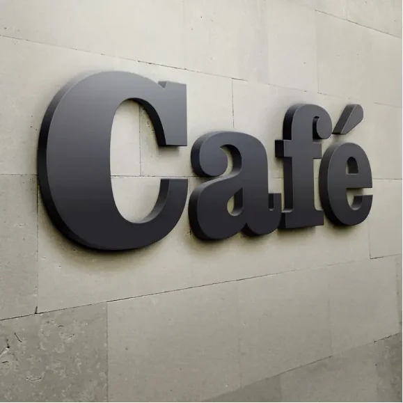 Outdoor Spray Paint 3D Acrylic Signage Letter Logo For Commercial Signboard Wall Cafe Signboard