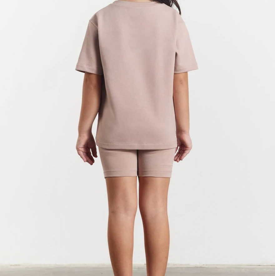 Size Biker Shorts Knitted Two Piece Baby Clothes Set Kids Regular Fit T Shirt Basic Plus Lounge Set Kid Blank Jogger Suit Street