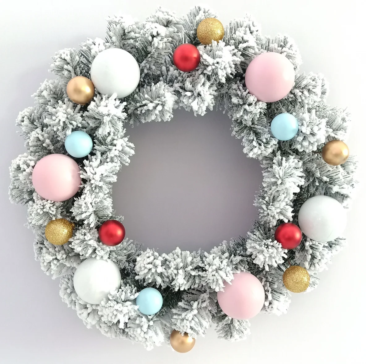 Оптовая продажа, искусственная проволочная рамка Win Young, Рождественский шар из сосны, большой цветочный венок из ягод, Декоративный Рождественский венок