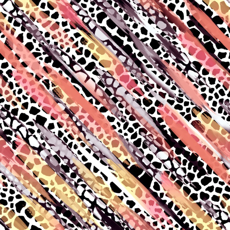 Brown Color Leopard Pattern Animal Cheetah Tiger Printed Cotton Quilting Fabric