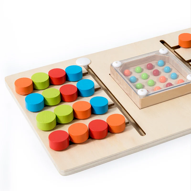 2-player Battle Game Friendly Safe Wood Sliding Puzzle Board Games for Kids Boys Girls