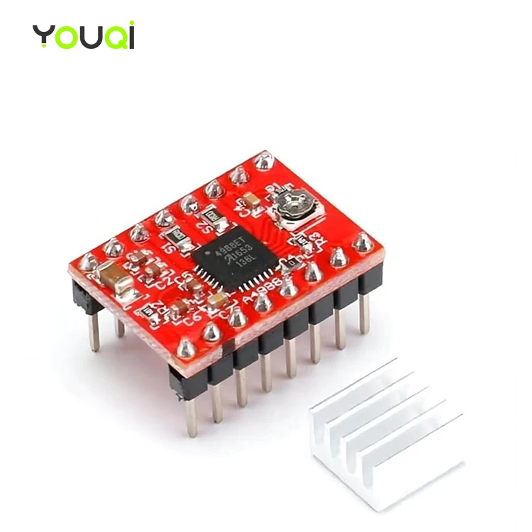 YouQi 3D Printer Parts A4988 Stepper Motor Driver with Heat Sink Suitable for 3D Printer Accessories