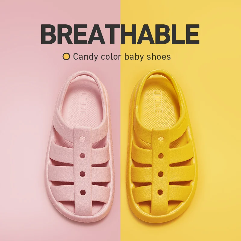 UTUNE Summer Kids Clogs Toddler Sandals Boys Girls Slipper Summer Kids Lightweight Children Sandals Non-Slip Garden Shoes