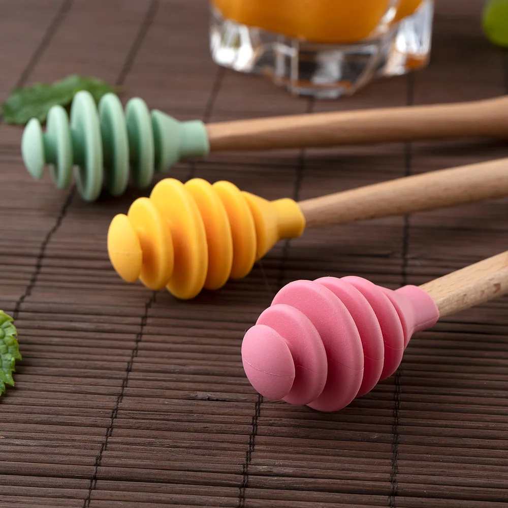 Food Grade Silicone Honey Stirrer Silicone Bee Stick Food and Beverage Stirrer
