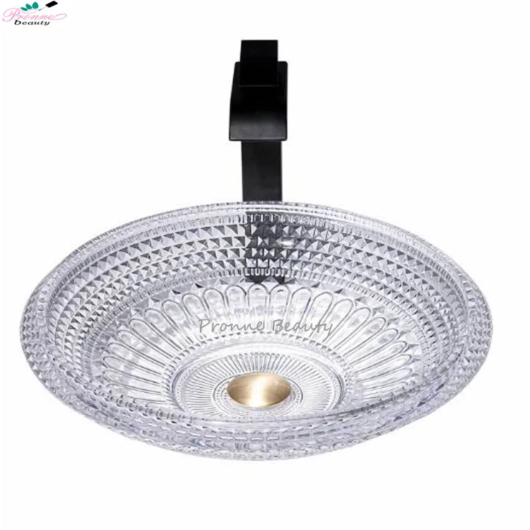Popular vessel shape crystal glass basin counter top round bathroom sinks with hand art designs wash basin