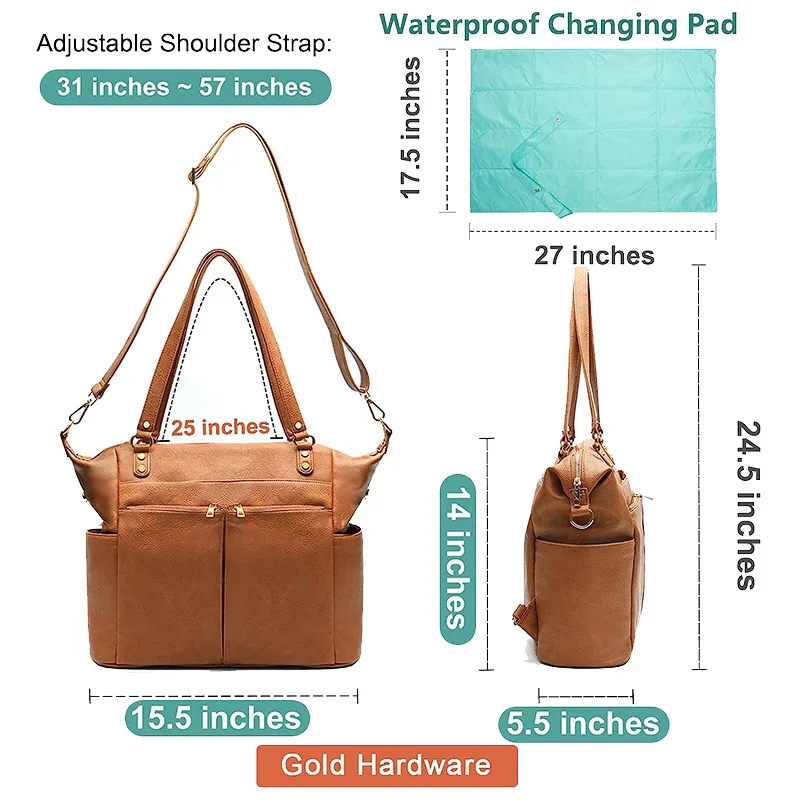 Wholesale of New Features Mother Care Baby Diaper Bag and Leather Diaper Bags for Women