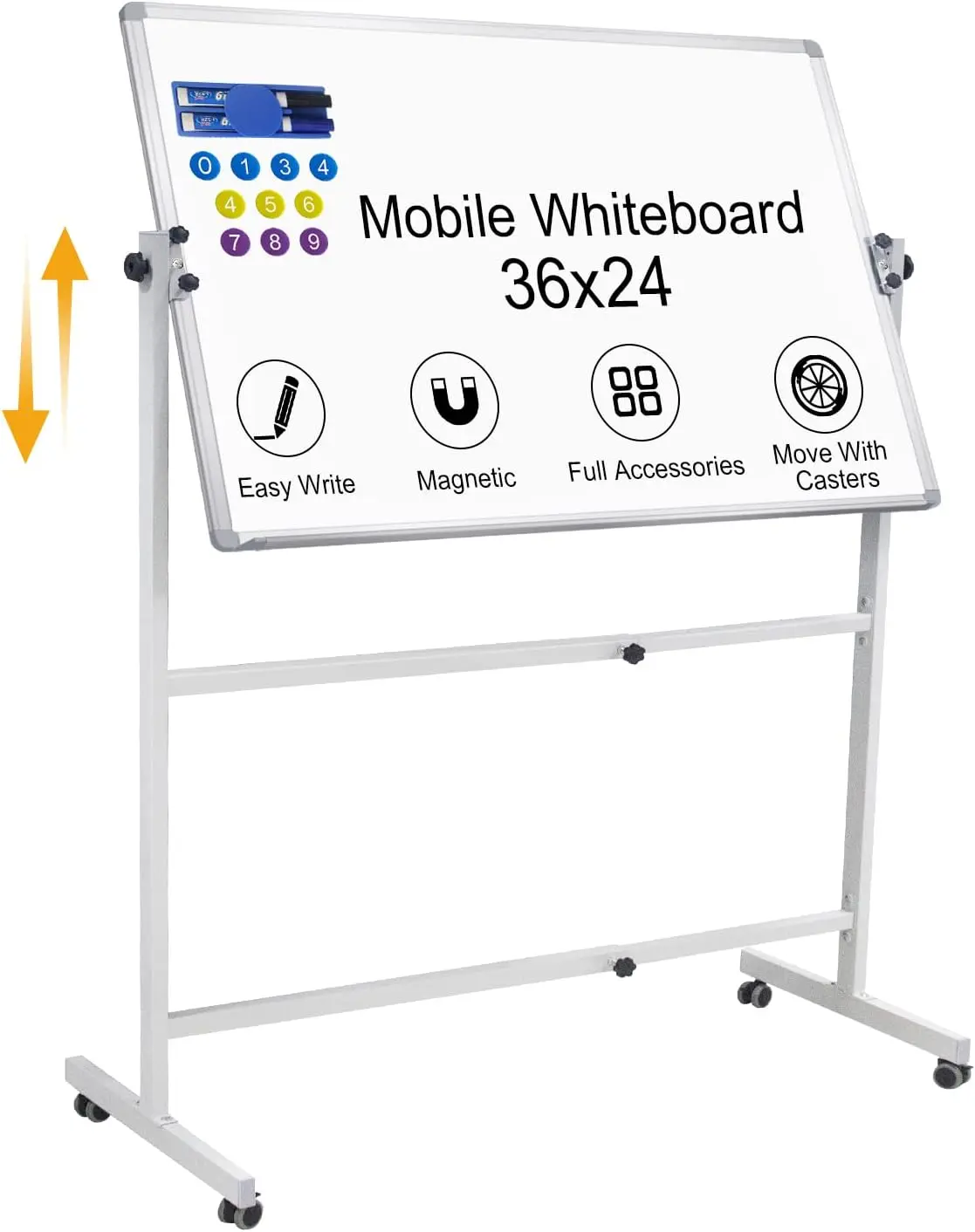 Hot-selling removable whiteboard with roller mobile whiteboard stand stand board