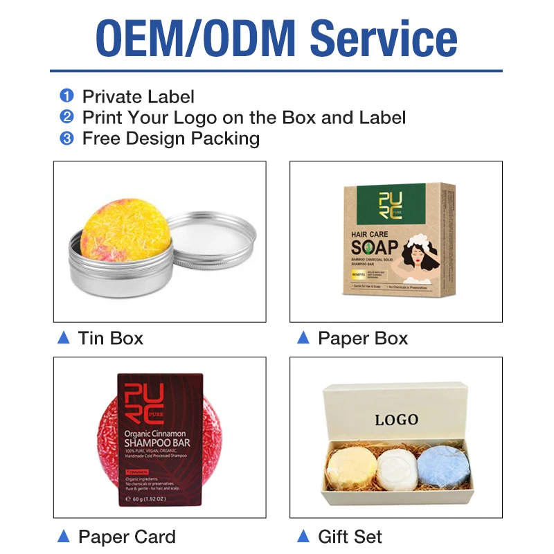 Private Label Organic Shampoo Bar Soap Solid Hair Shampoo