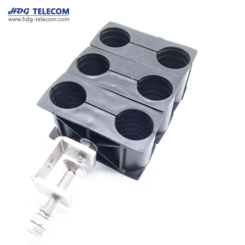 6 Way Double Hole Feeder Cable Clamp For 1/2 In Superflexible Cable