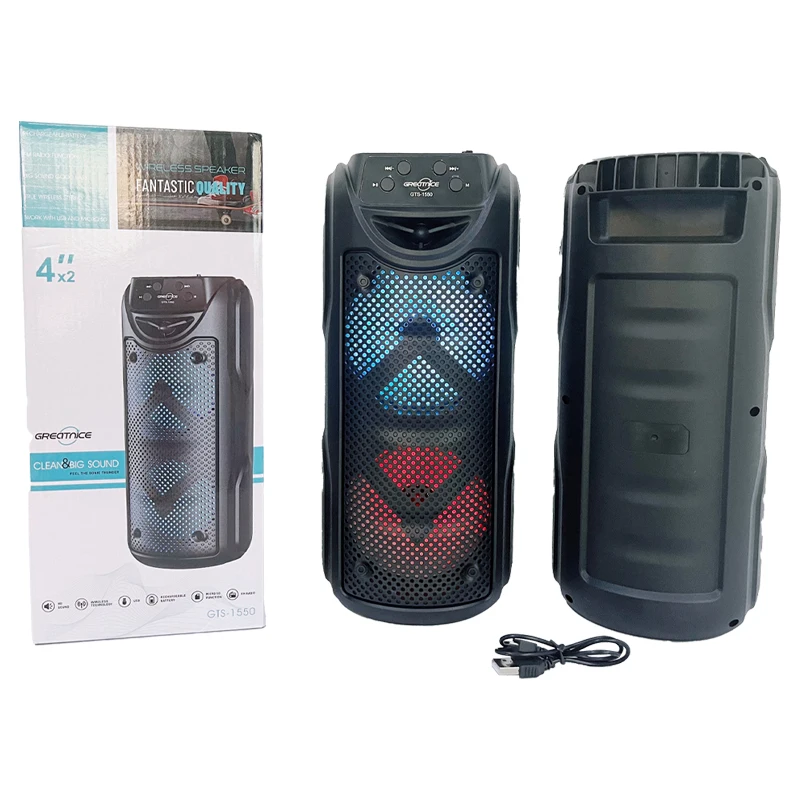 GTS-1550 Kts Beach Woofer Vintages Outdoor Portability Wireless Subwoofer Audio Boombox Speaker Portable Radio