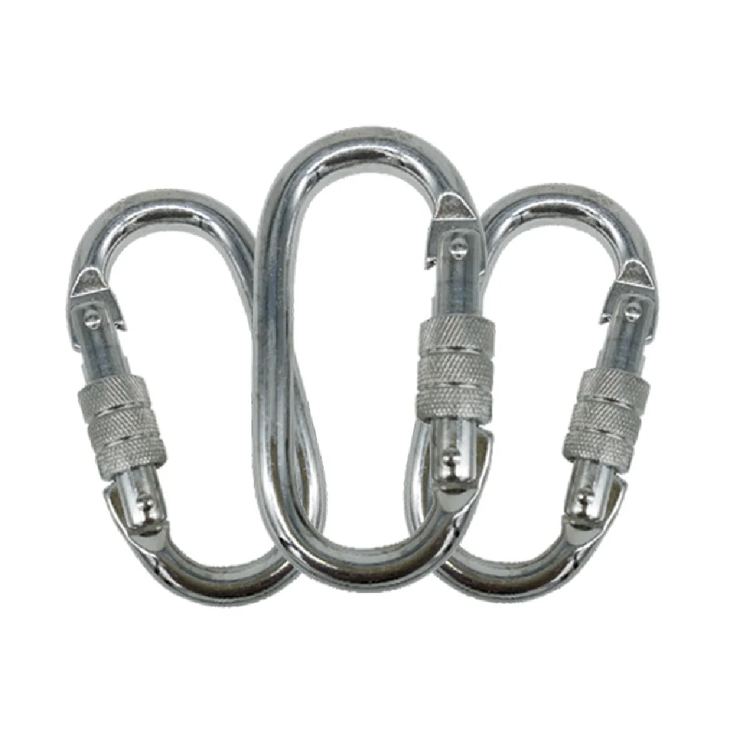 D Shape Snap Hook Carabiner Tactical Alloy Steel Carabiner Hooks Oval Hiking Climbing Carabiner