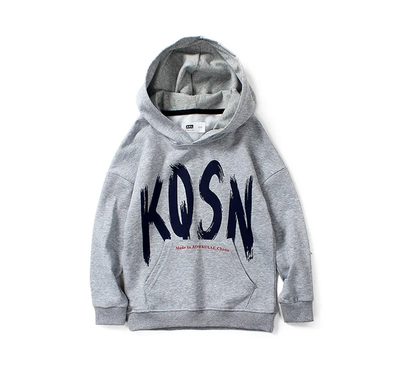 Весенний вязаный Свободный Топ с капюшоном свитер для мальчиков Детский свитер с длинным рукавом