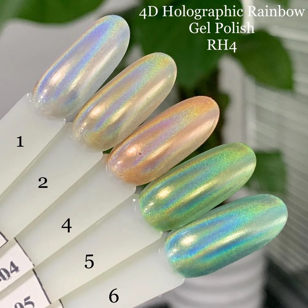 4D Holographic Rainbow gel polish OEM&ODM wholesale gel varnish gel lak for nail art nail painting