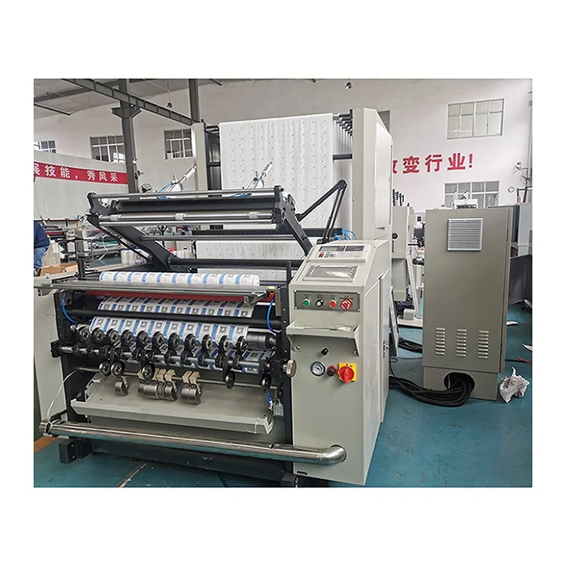 3 Color credit card register receipt thermal paper roll slitting printing machine