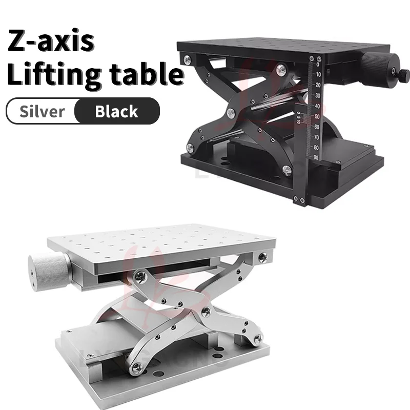 Manual Z-axis Lifting Table LY-Z-210 Scissor Type Adjustment Translation Shift for Fiber UV CO2 Laser Marking Machine Use