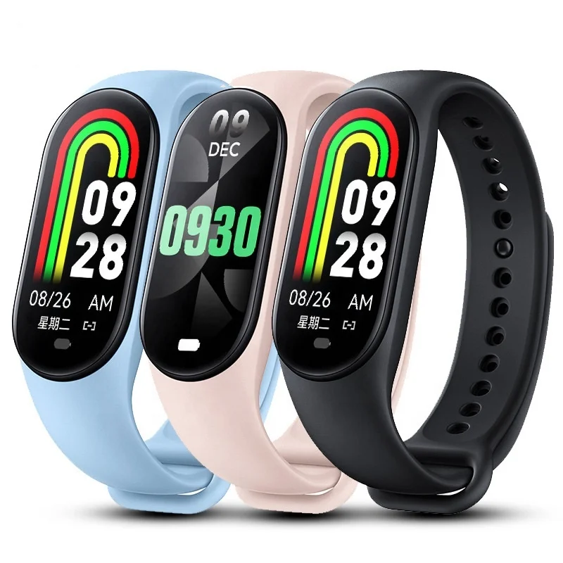 2023 Popular Mi Band 6 7 8 Smart Watch M5 M6 M7 M8 Smart Band Fitness smartband Mi Bracelet M 7 Smartwatch M6