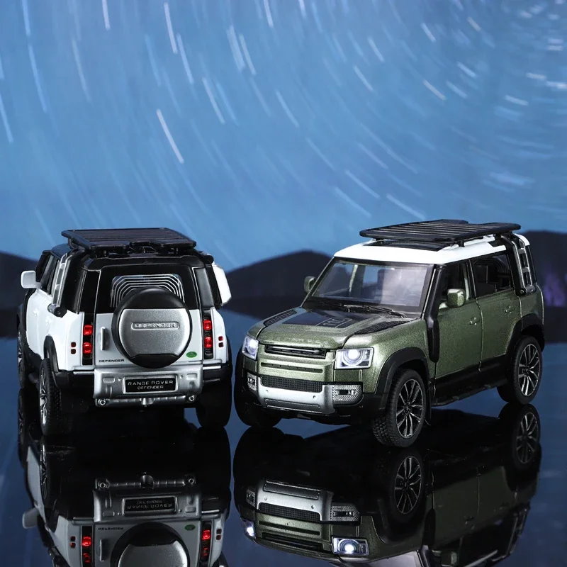 1/32  Land Rover Defender 110 Alloy Model Car Die-cast Toy Car Simulation Off-road Vehicle Model Simulation Sound-light Boy Gift