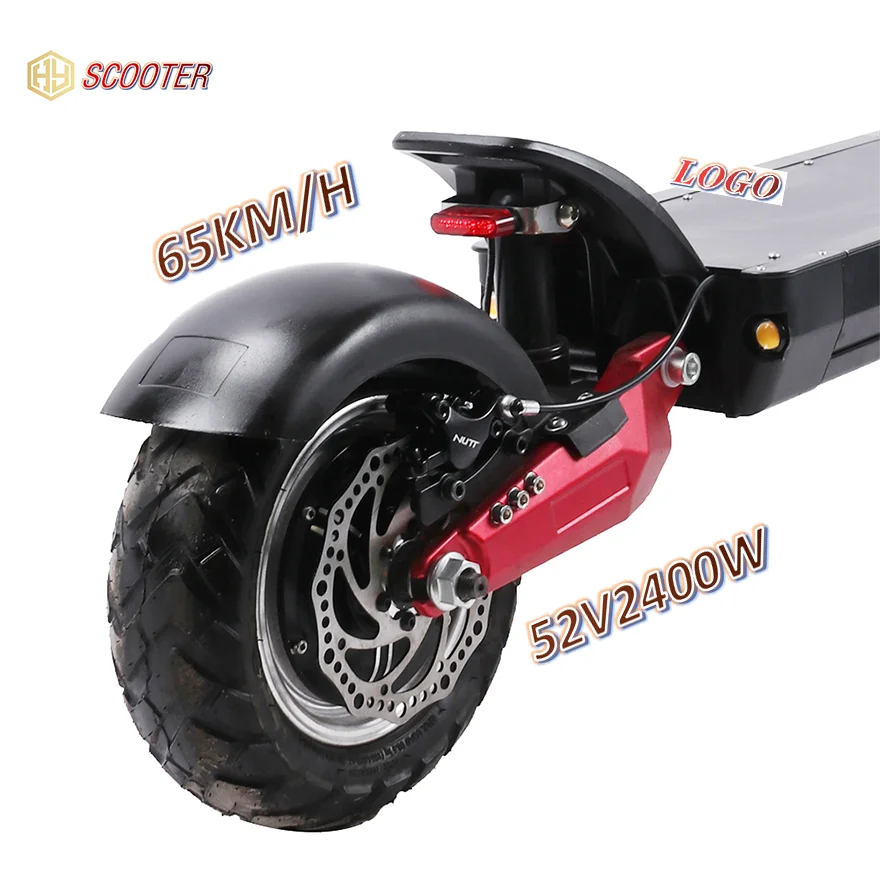52V fast electric scooter adult 2400W dual motor electric scooter foldable off road electric scooter