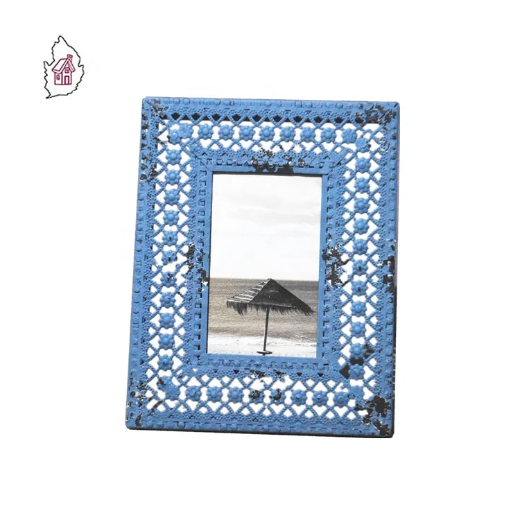 
Distressed Antique Retro Embossed Hollowed Out Metal Picture Frames A3 