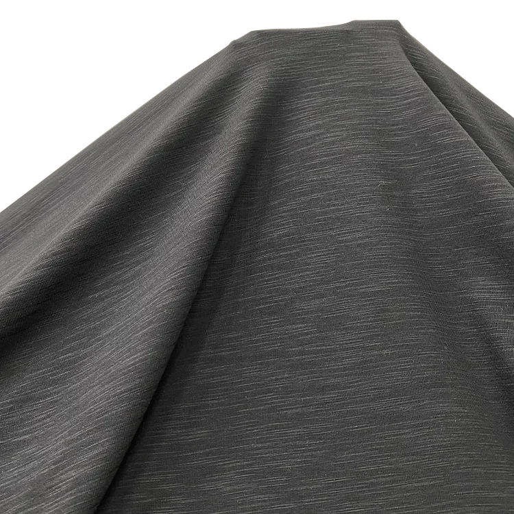 Harvest knit slub style cotton fabric 47% cotton 47% modal 6% spandex fabric jersey natural fiber modal fabric for adult clothes