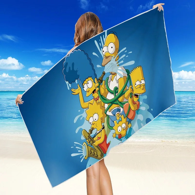 Hot Sale Stitch Anime Beach Towel Microfiber Double Sided Fleece Bath Towel Microfiber Beach Towel