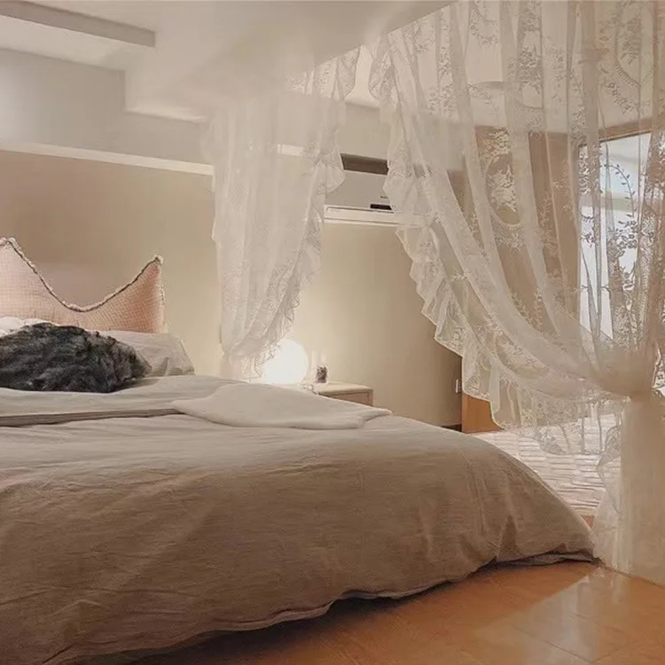 Rideau Transparent Cortinas Blancas Transparente Rideau Voilage Decoration Transparent White Macrame Curtains Rideaux Blanc