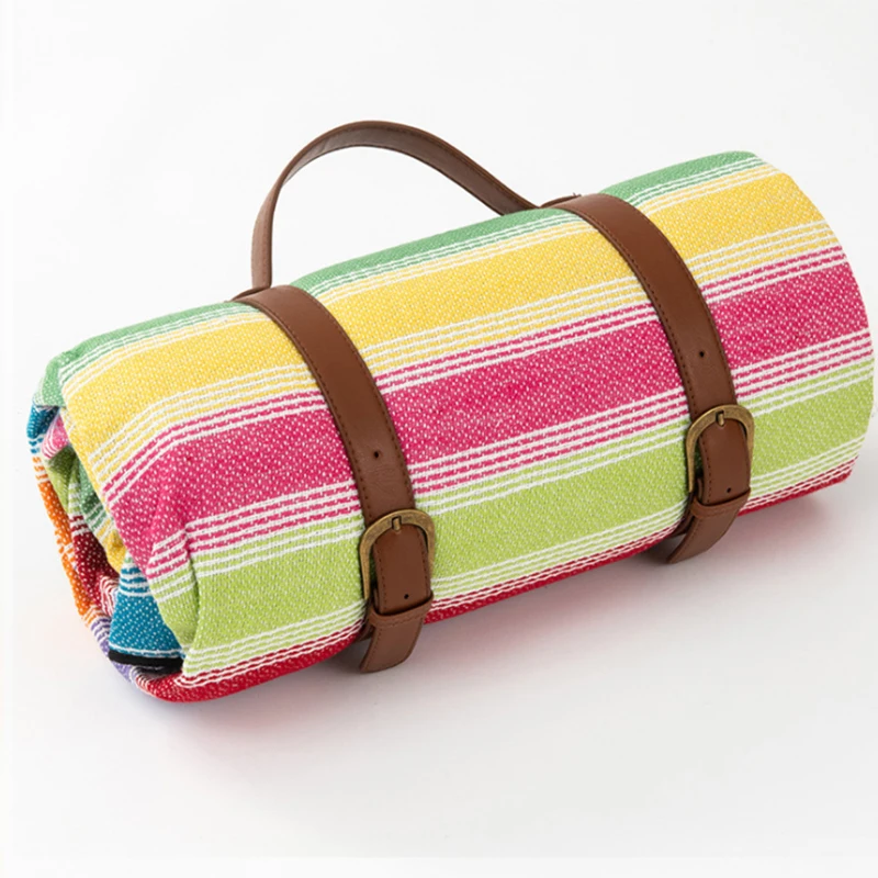 Custom Picnic Mat Large Thick Roll Up Padded Outside Foldable Waterproof Picnic Blanket For Outdoor Beach