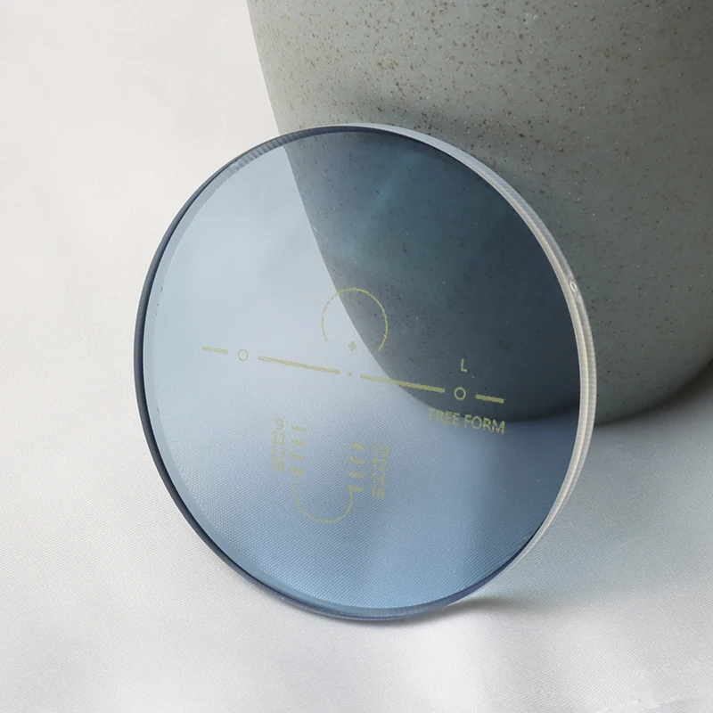 china factory 1.56/1.60/1.67 photo gray blue blocking progressive photochromic blue green coated spectacle lenses