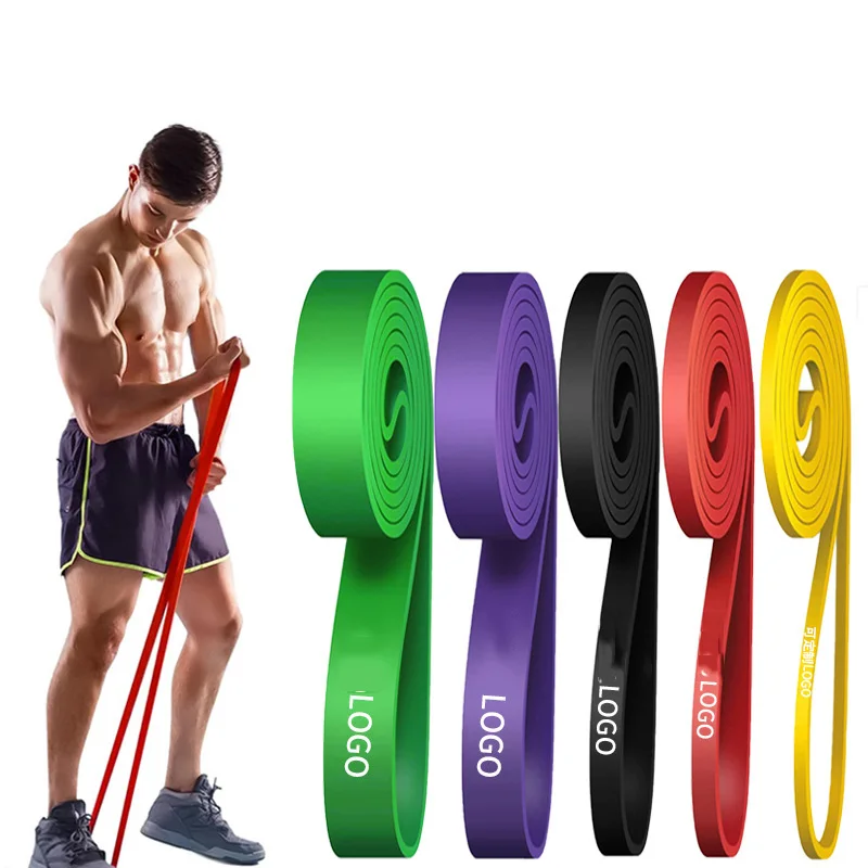 Custom Logo Latex Pull Up Bands Set Body Stretching Physical Therapy Muscle Training Assist Exercise Resistance Workout Band