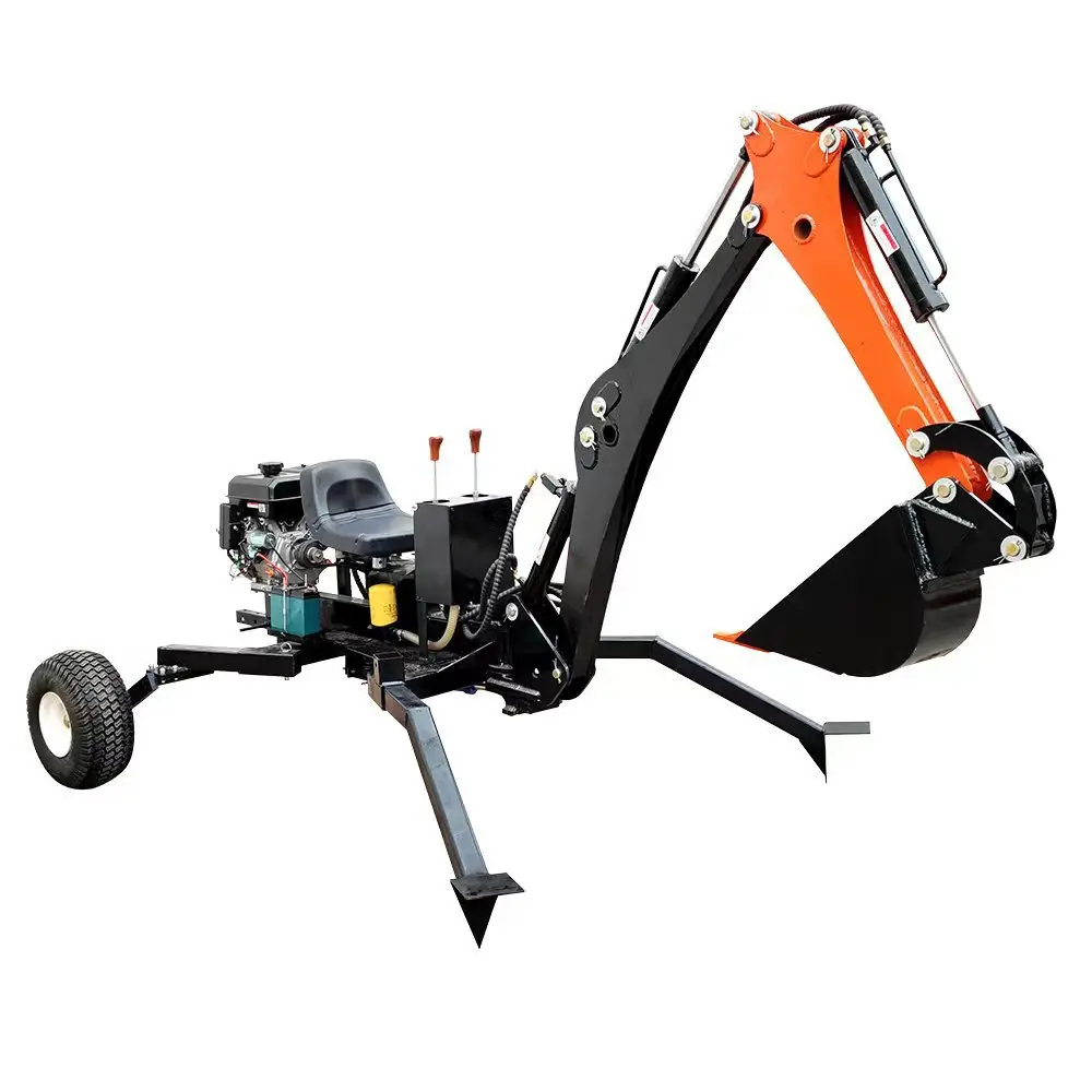 P-030 high quality 360 degree rotation atv towable backhoe digger excavator loader for sale