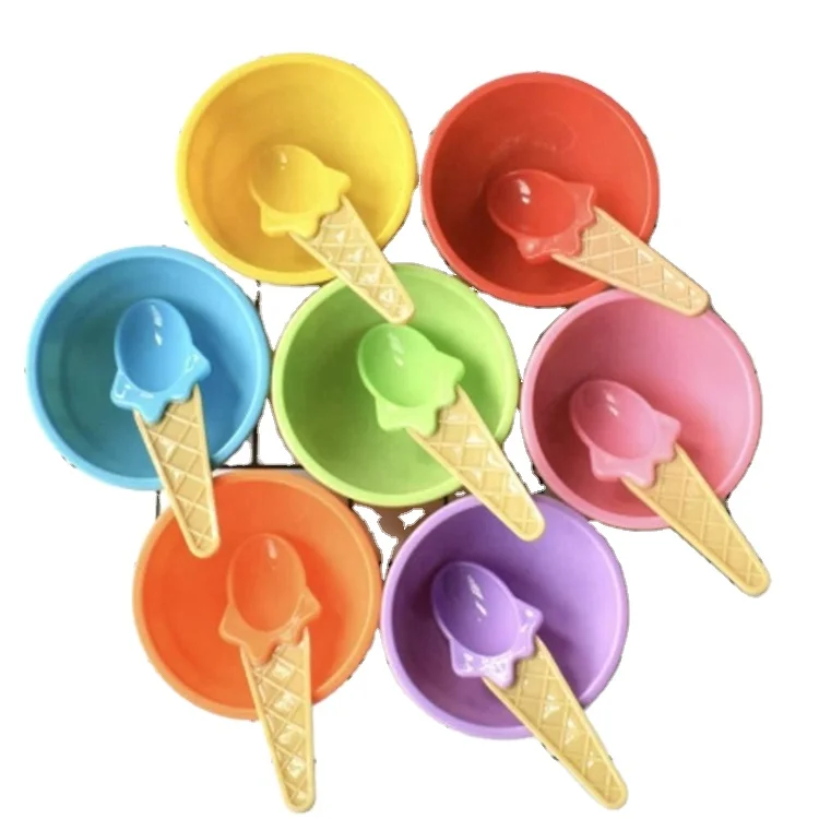 Ice Cream Cup Couples Bowl Gifts Dessert Container Holder With Spoon Best Children Gift