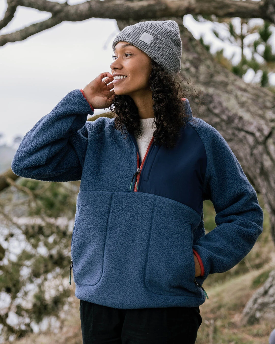 Custom logo Reversible Sherpa Fleece Jacket Outdoor 1/2 Zip Sweatshirt Loose comfort Sports Warm Sherpa Fleece Hoodie Wholesale
