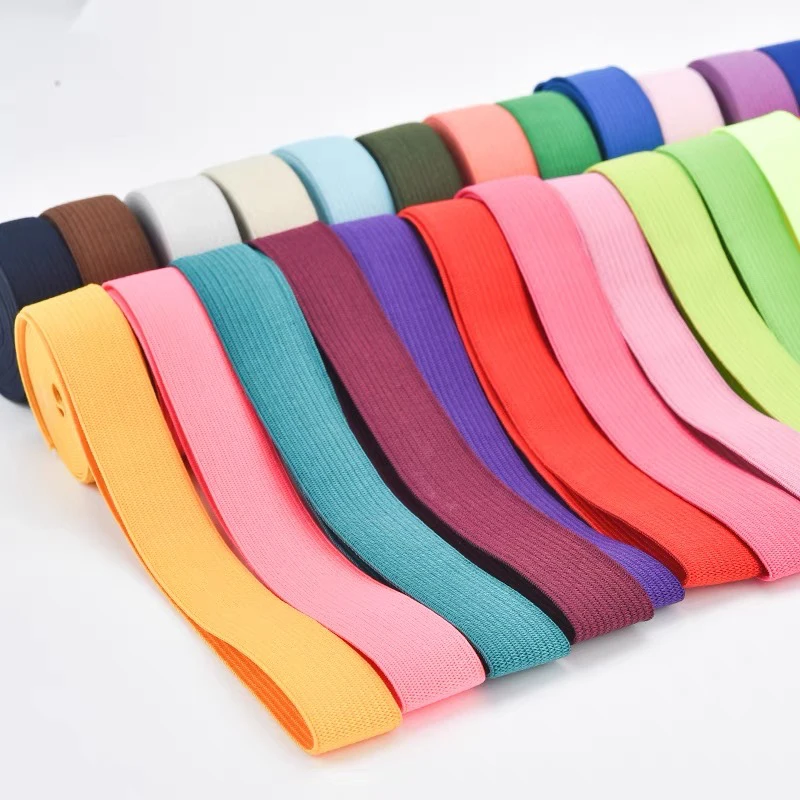 custom eco-friendly nylon elastic webbing strap metallic webbing tape polyester cotton webbing elastic band