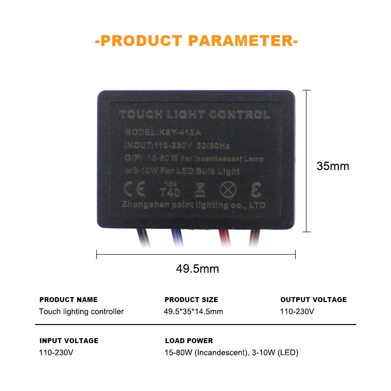 High Sensitivity LED Makeup Mirror with Touch Light Switch Dimmer Control Module for Incandescent Bulbs Dimmable Table Lamp