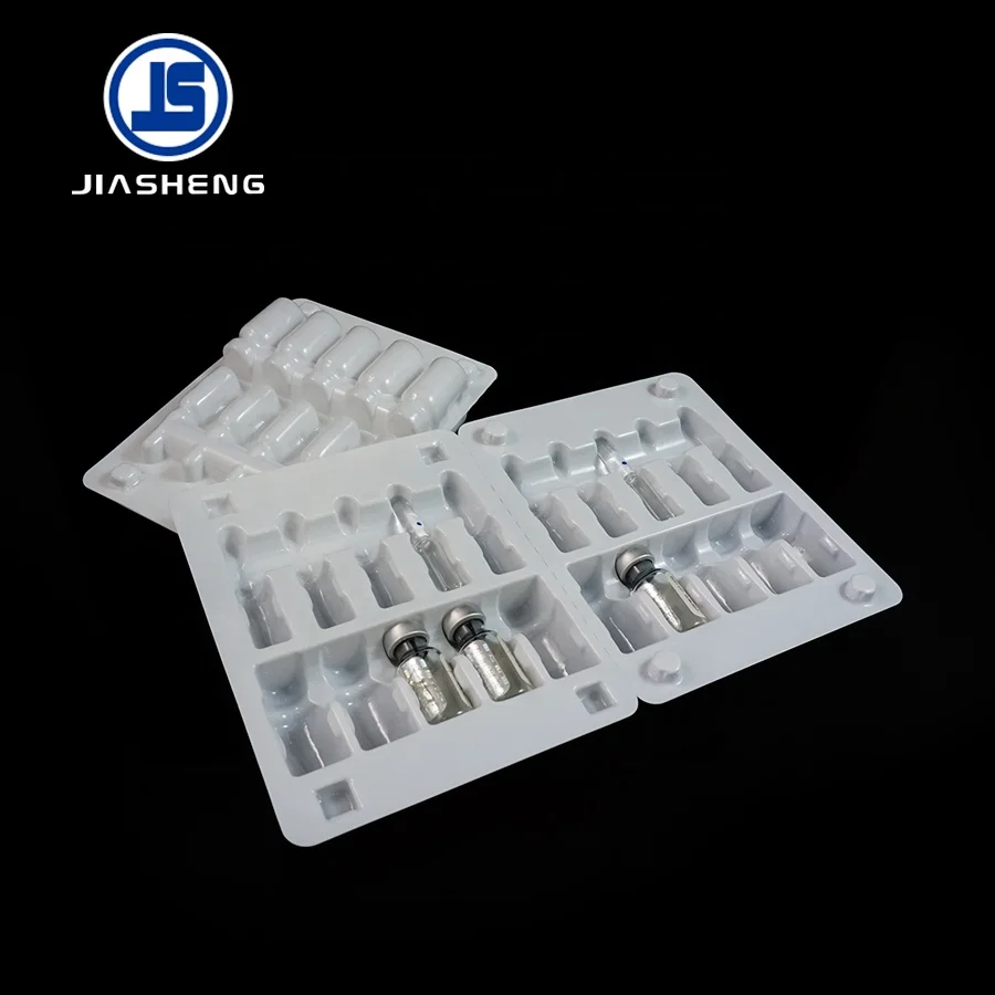 Accept Custom ISO13485 Approval Medical Plastic Vial Packaging Amploules Blister Trays