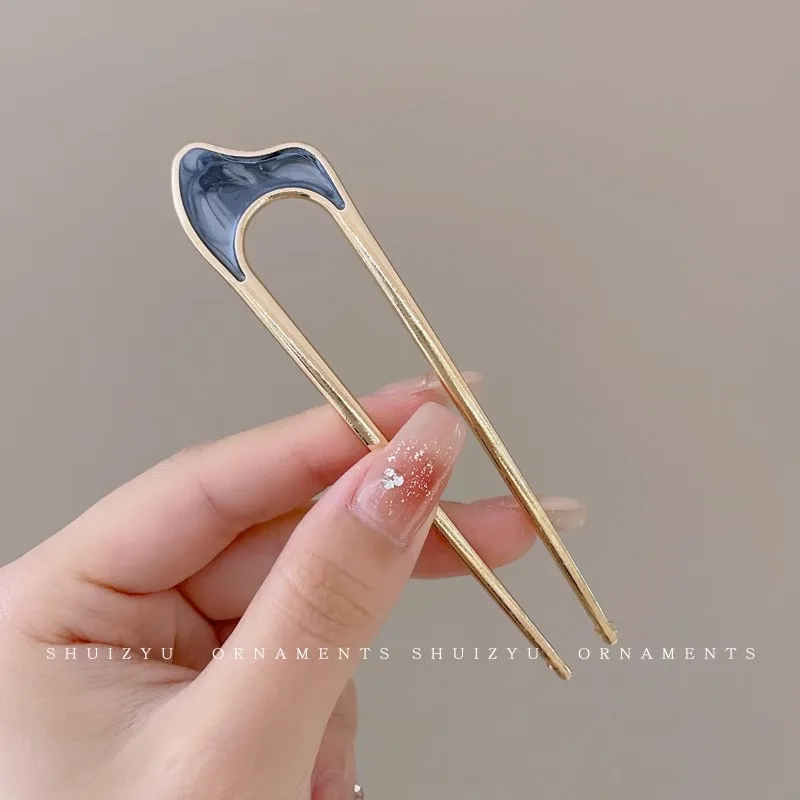 Hair Side Combs U Pins Fork Clip Stick for Updo Bun U Shaped Teeth Hair Combs Vintage Hairstyle Hair Accessories Custom