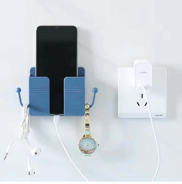 Xiaomi Universal Cellphone Charge Dock Mobile Phone Wall Holder with Hanging Stand Bracket for Bathroom Bag Use iOS Compatible