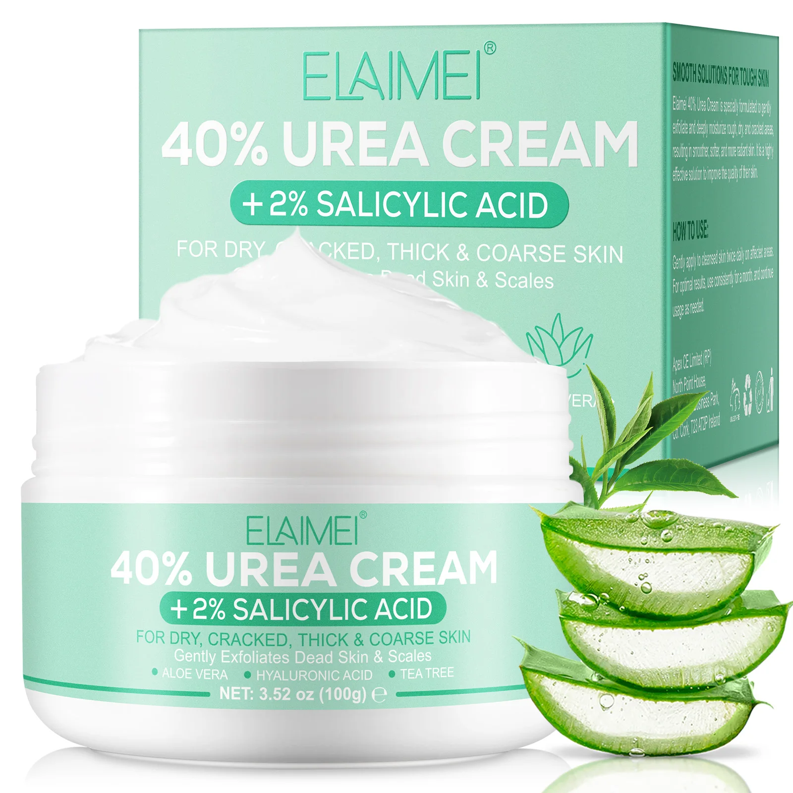 ELAIMEI 100g High Quality Fast Absorption Foot Repair Moisturizing Exfoliating 40% Urea Foot Cream With 2% Salicylic Acid