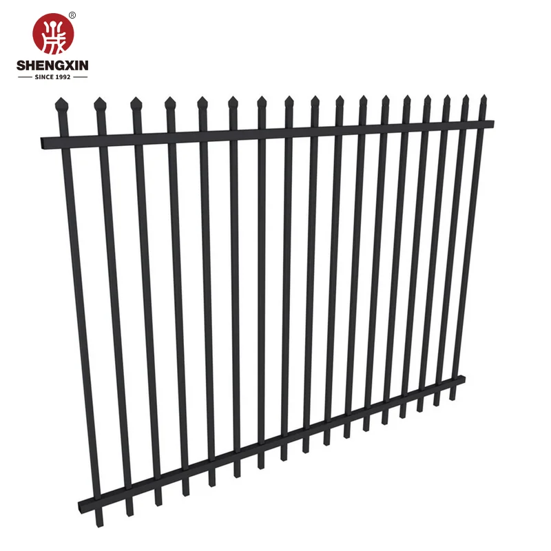New Design Cheap Wrought Iron Fence Panel Steel Metal Picket Ornamental Fence