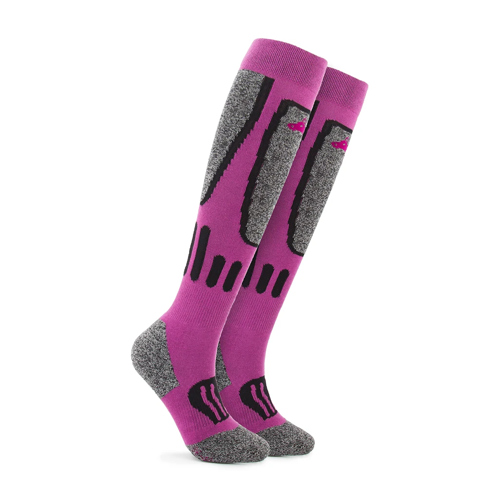 Winter Merino Wool Material High Quality Custom Thermal Anti-bacterial Over Knee Ski Socks