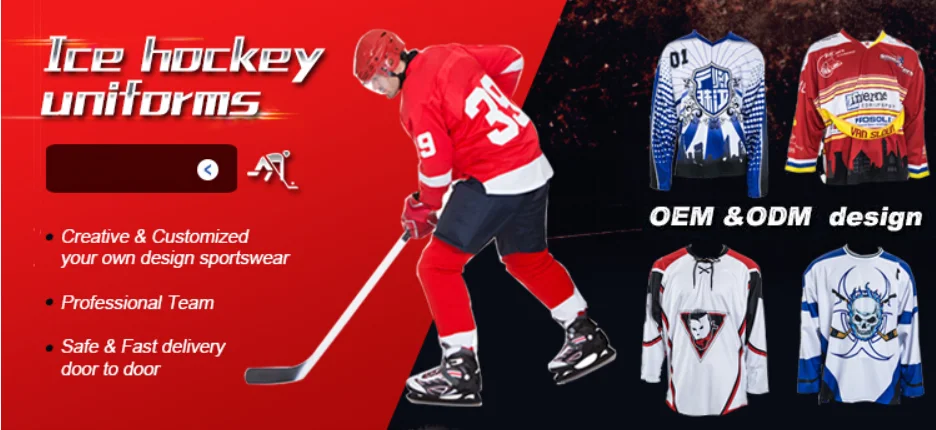 New Cheap Custom Team Hockey Jersey Sublimation Professional Design Custom Ice Hockey wear